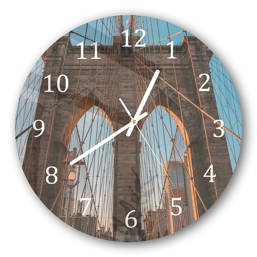 Wanduhr Rund - Brooklyn Bridge