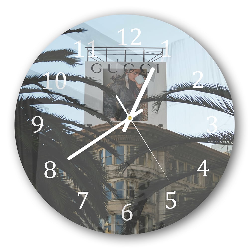 Wanduhr Rund - Gucci-Werbung