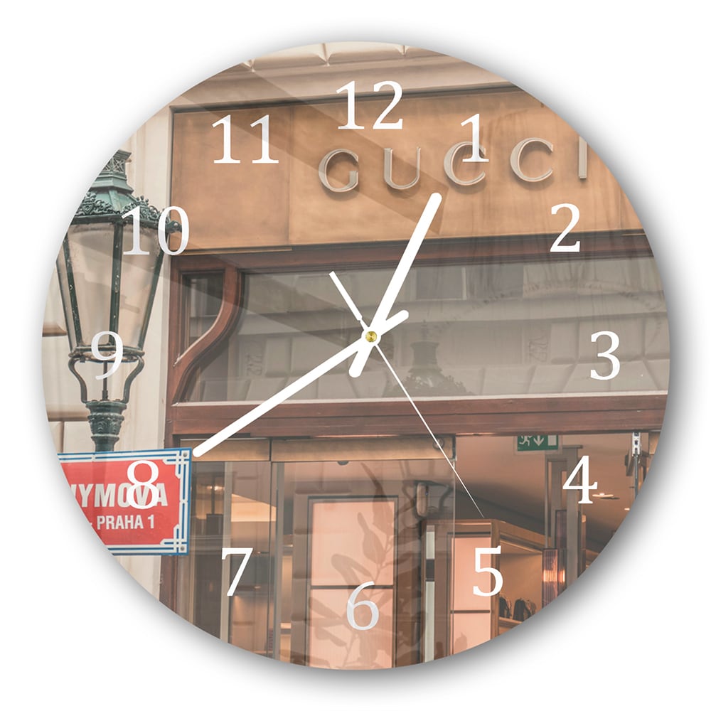 Wanduhr Rund - Gucci-Geschäft Front