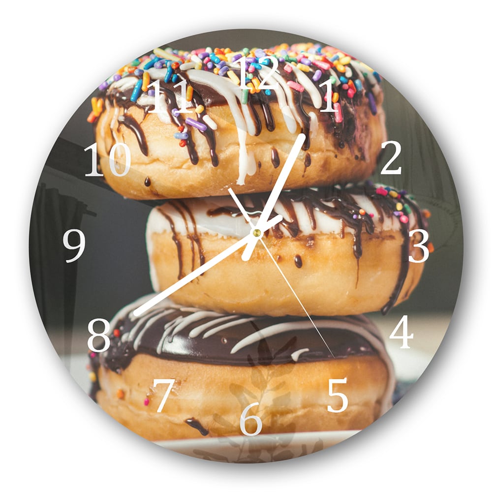 Wanduhr Rund - Donuts