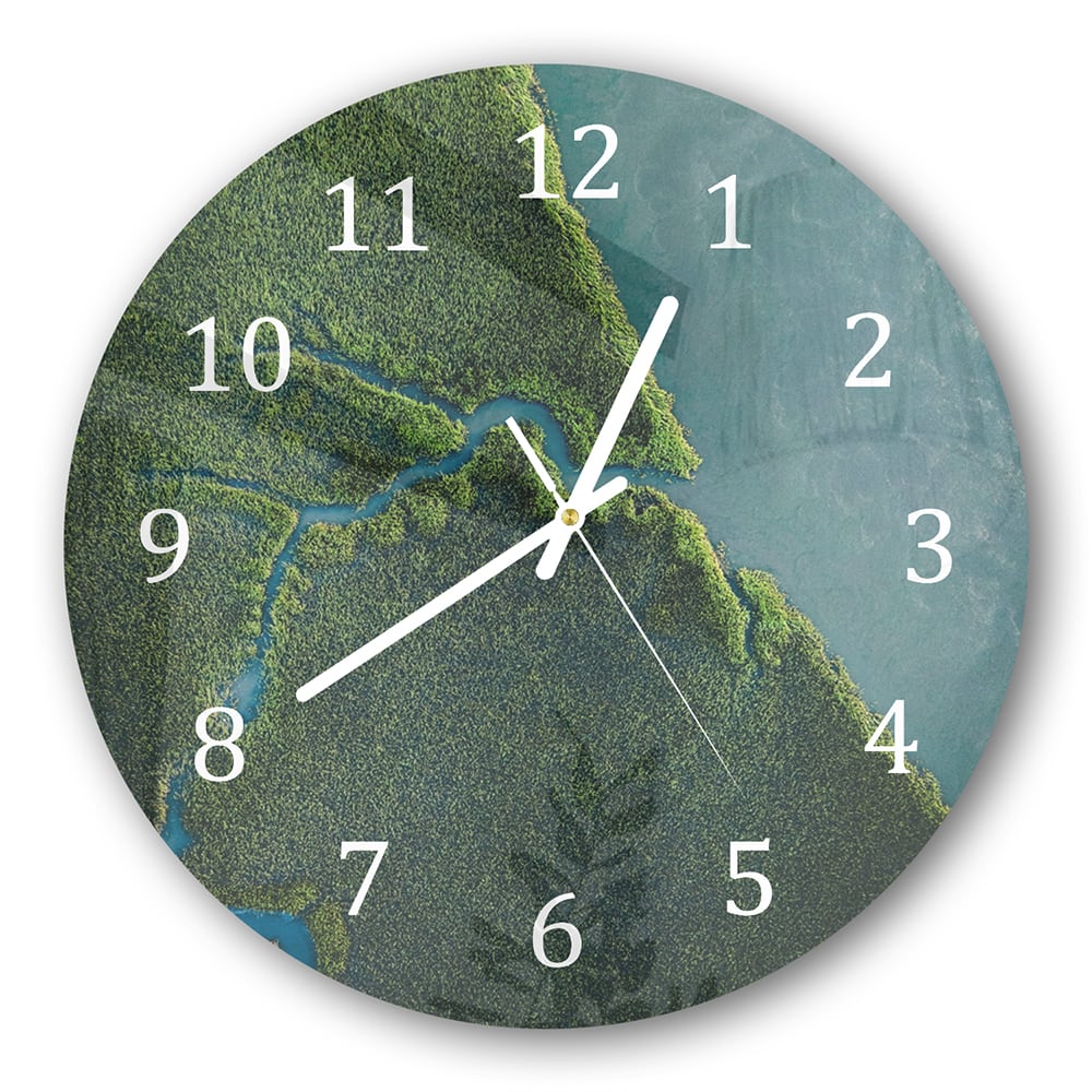 Wanduhr Rund - Mangrovenwald von oben