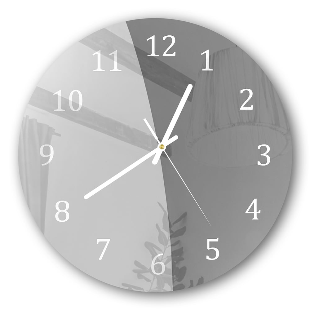 Wanduhr Rund - Grautöne