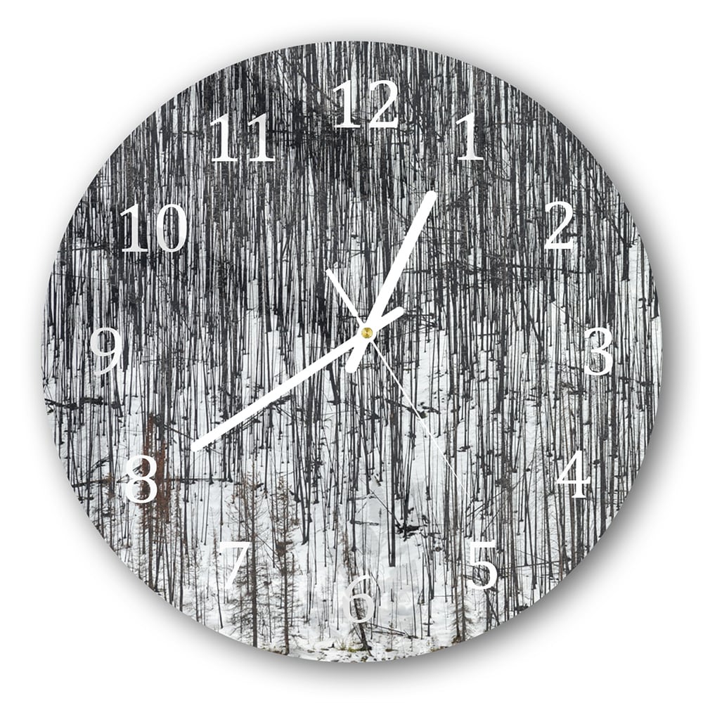 Wanduhr Rund - Winterwald