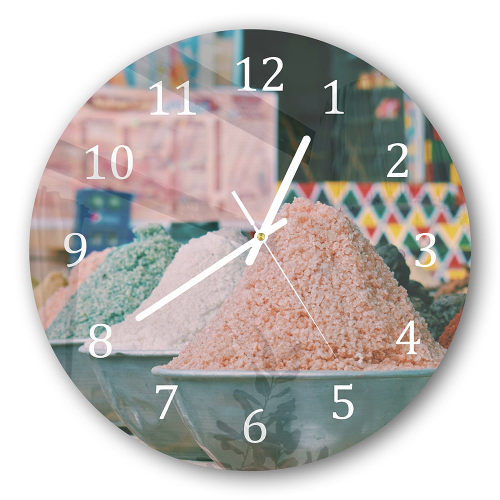 Wanduhr Rund - Gewürze und Salz
