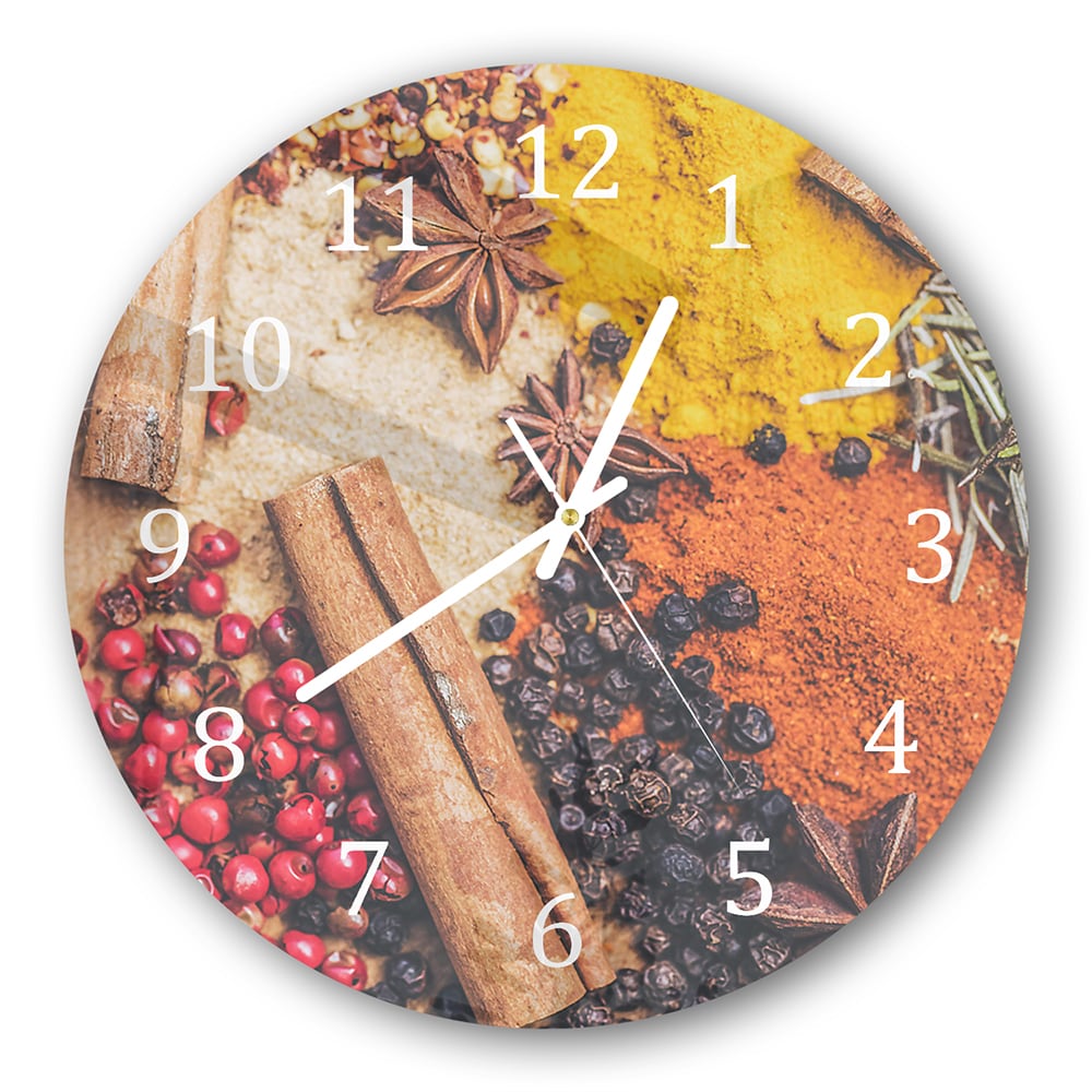 Wanduhr Rund - Gewürzpalette