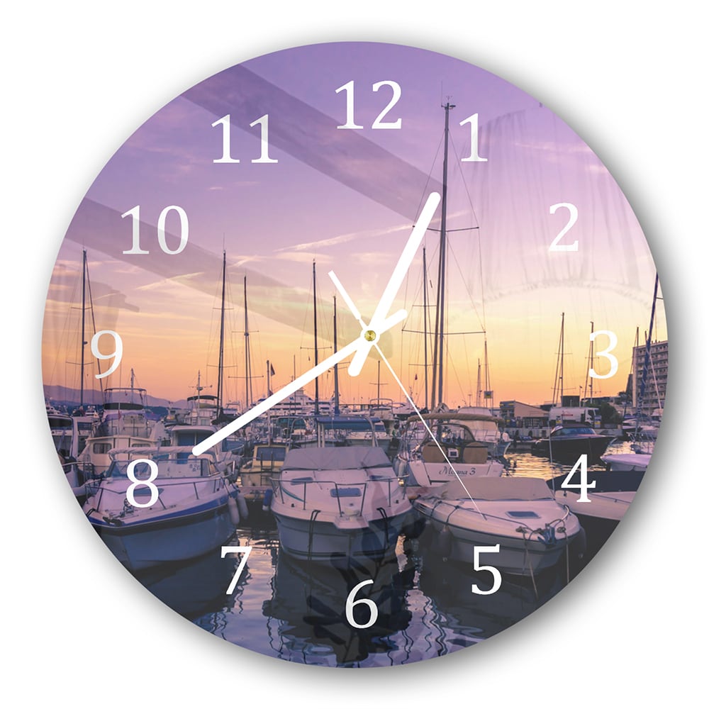 Wanduhr Rund - Jachthafen