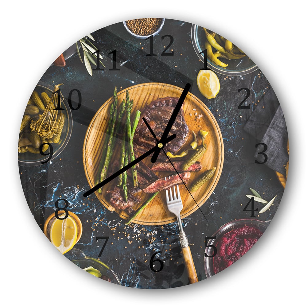 Wanduhr Rund - Gemütliche Mahlzeit