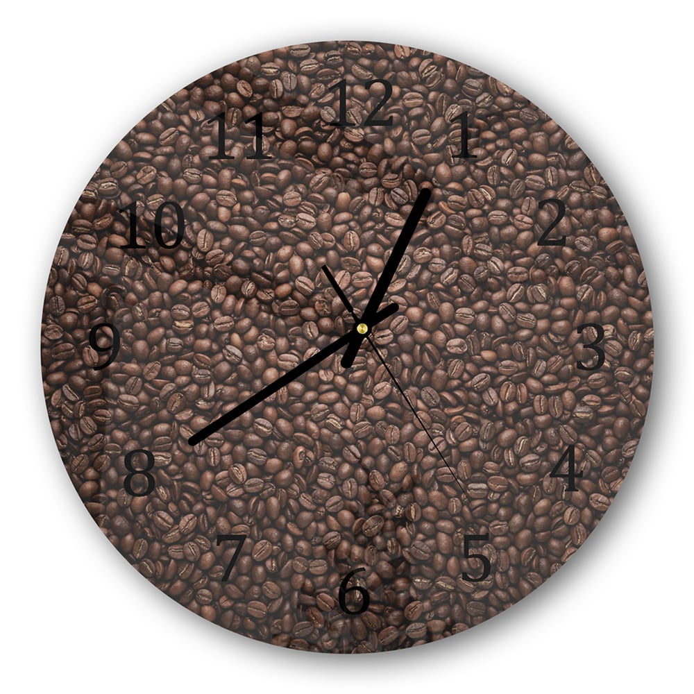 Wanduhr Rund - Kaffeebohnen