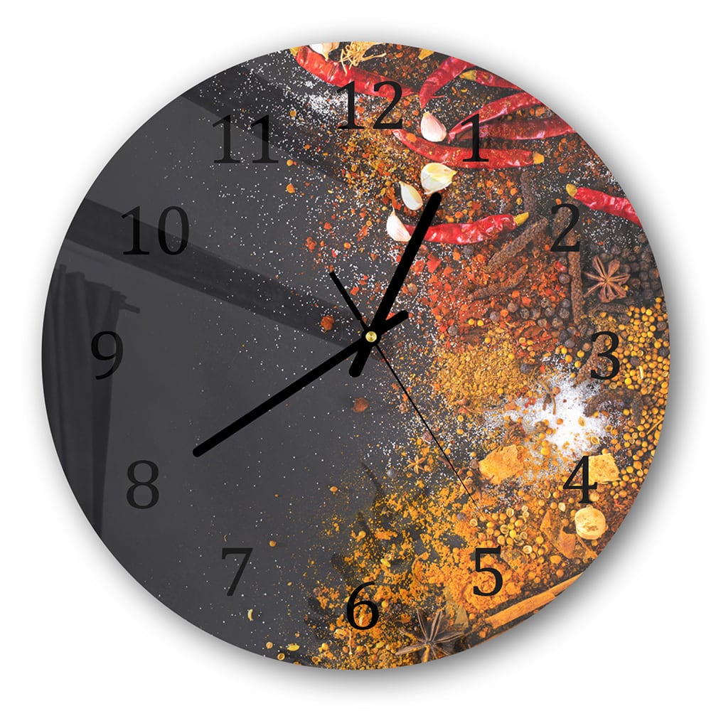 Wanduhr Rund - Geschmackvolle Gewürze