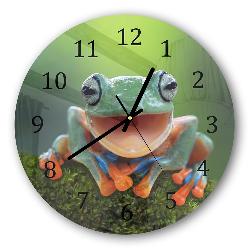 Wanduhr Rund - Baumfrosch