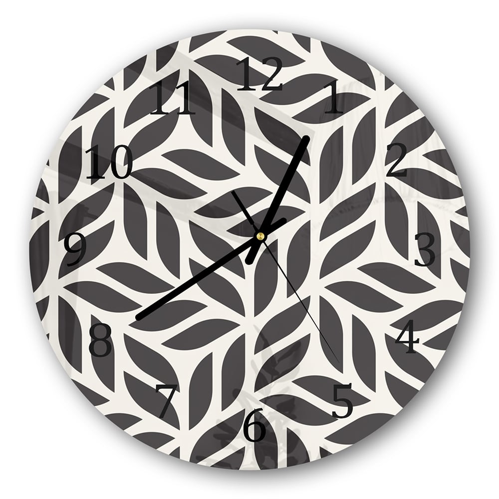 Wanduhr Rund - Geometrische abstrakte Struktur