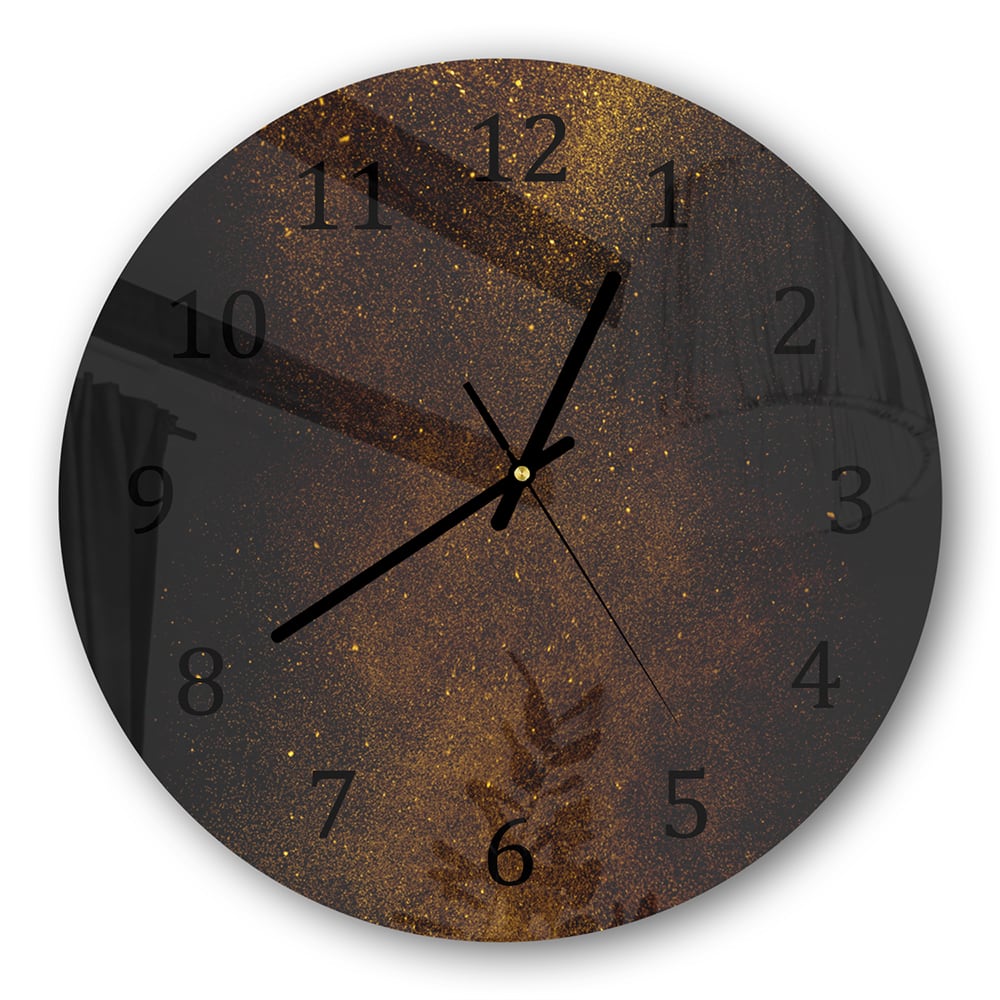Wanduhr Rund - Goldstaubexplosion