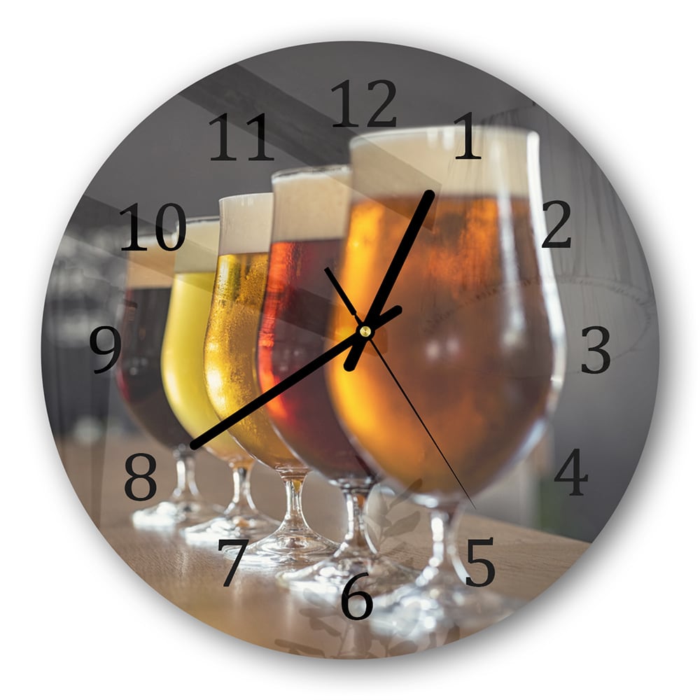 Wanduhr Rund - Verschiedene Biere