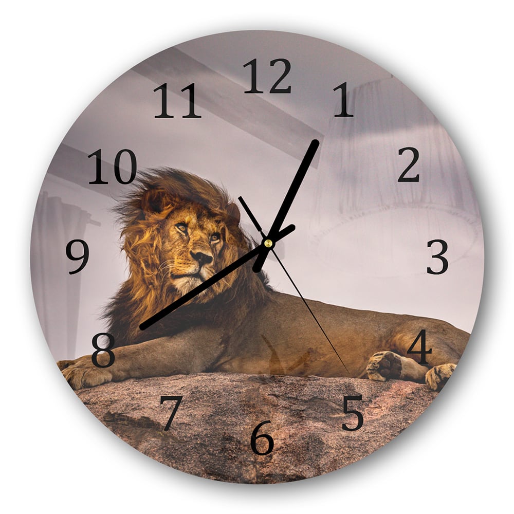 Wanduhr Rund - Löwe