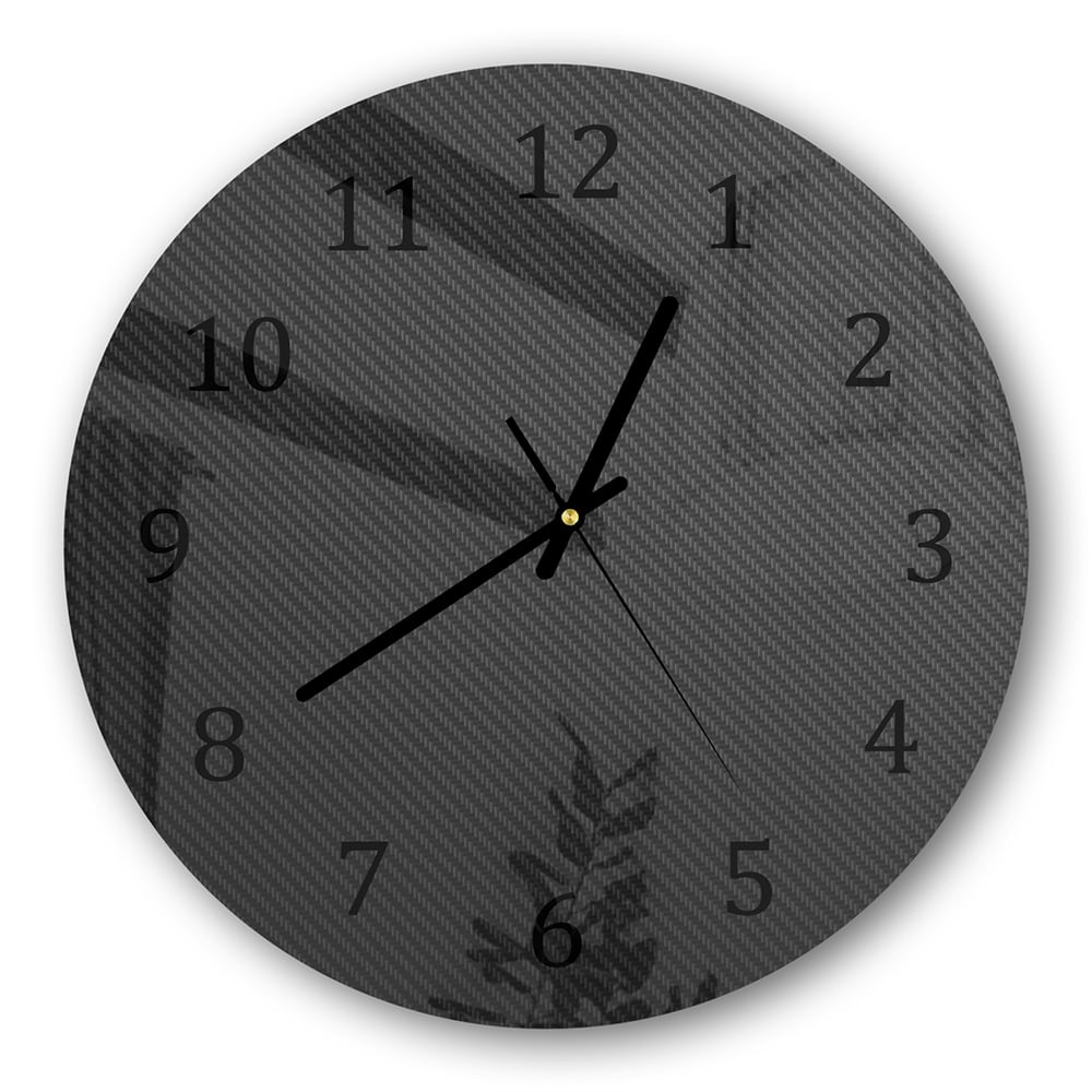 Wanduhr Rund - Kohlefaser