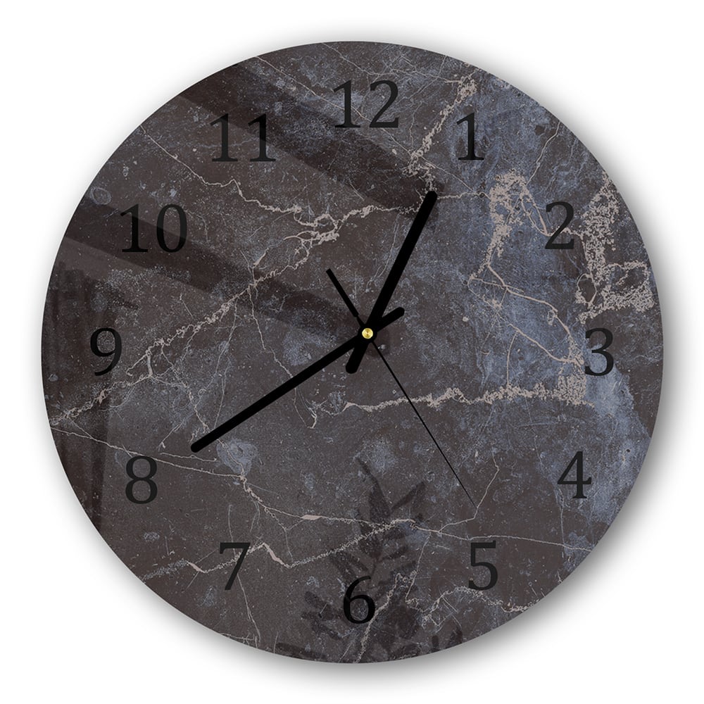 Wanduhr Rund - Mitternachtsblauer Marmor