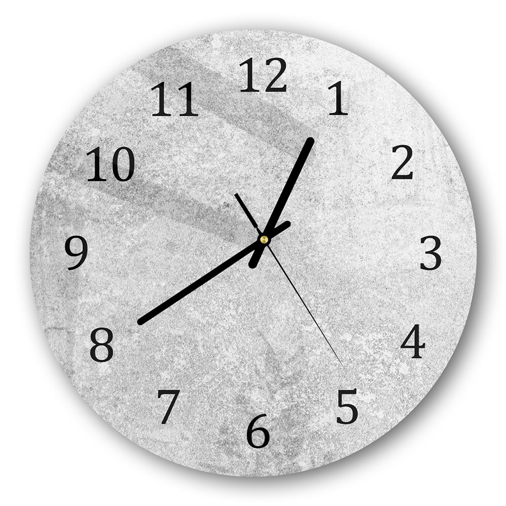 Wanduhr Rund - Grauer Kalkstein