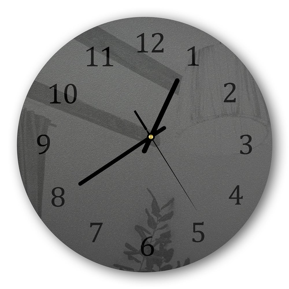 Wanduhr Rund - Matt dunkelgrau