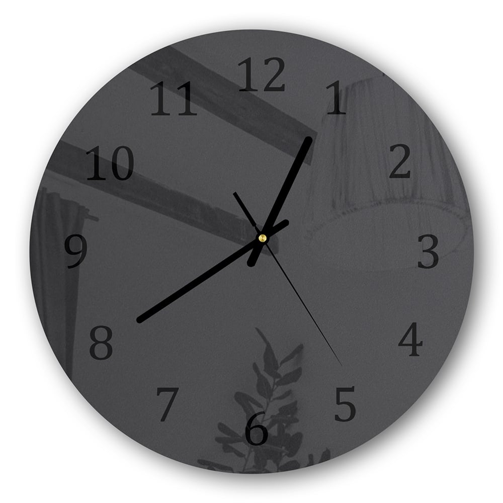 Wanduhr Rund - Matt Schwarz