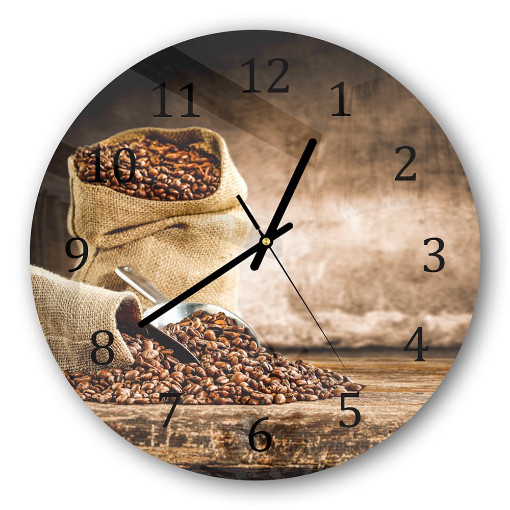 Wanduhr Rund - Aroma von Kaffee