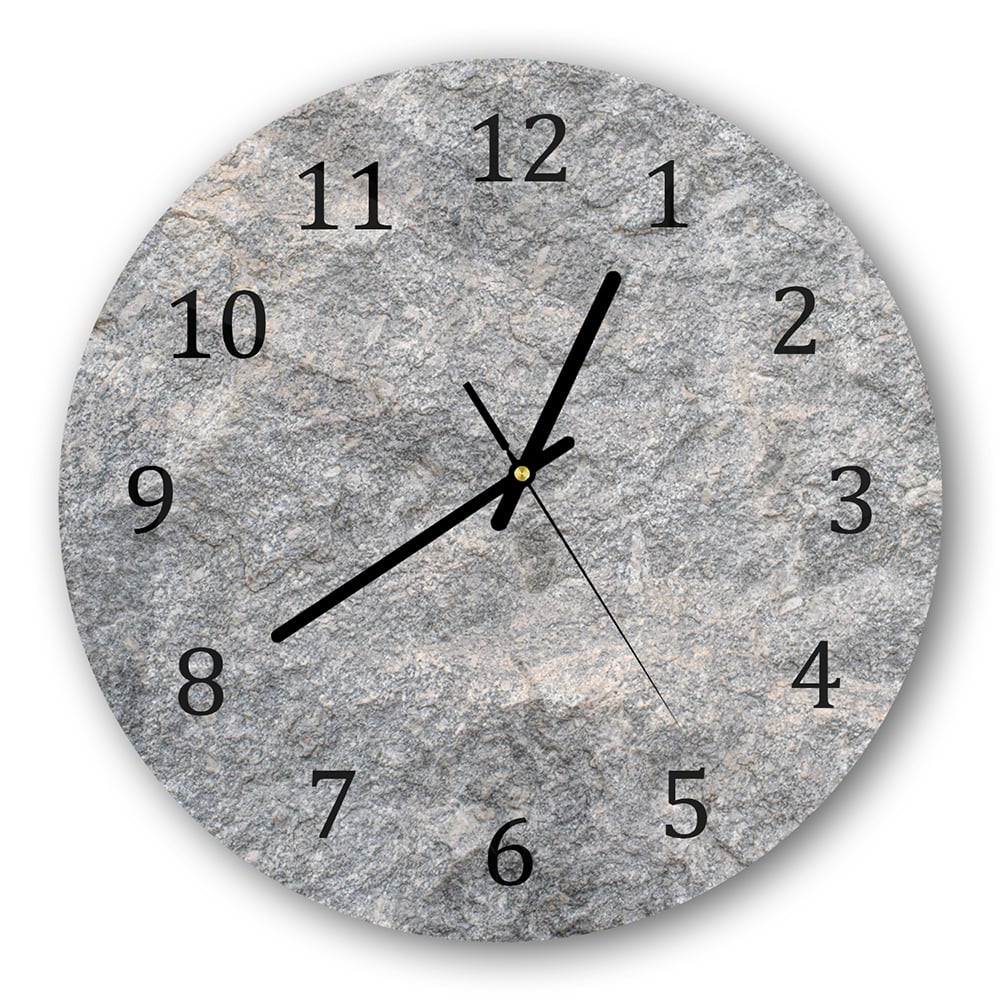 Wanduhr Rund - Granit-Steintextur
