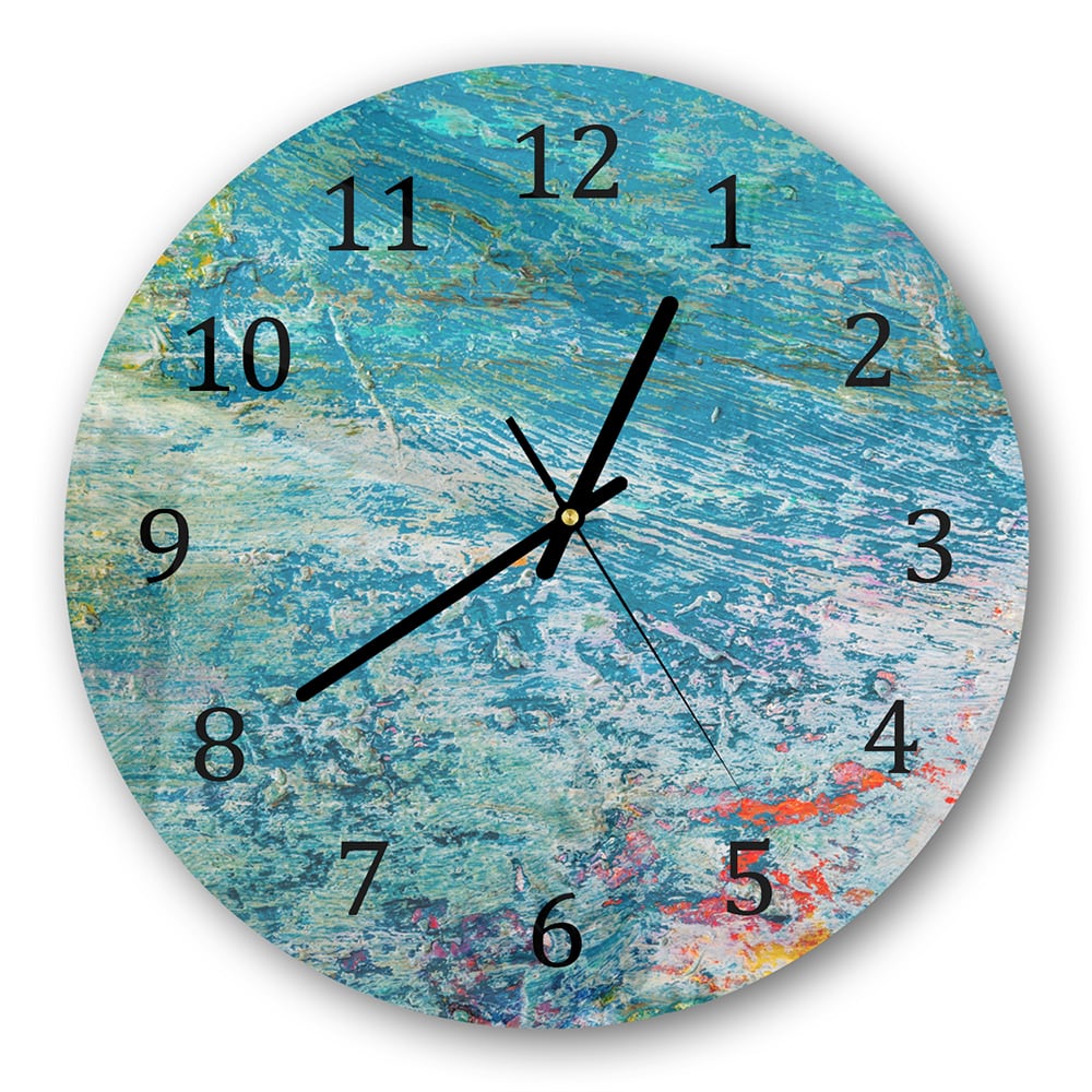 Wanduhr Rund - Helle Ölpalettenfarbe