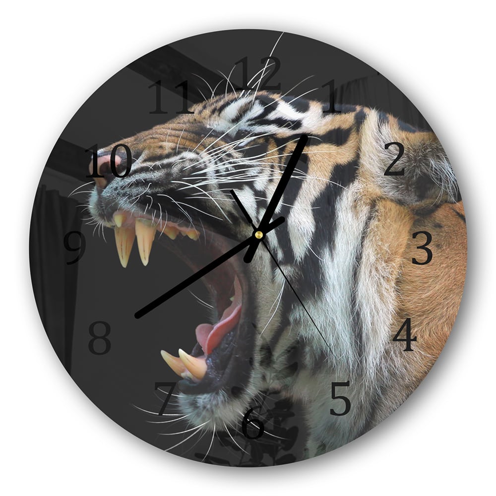 Wanduhr Rund - Kopf des Sumatra-Tigers