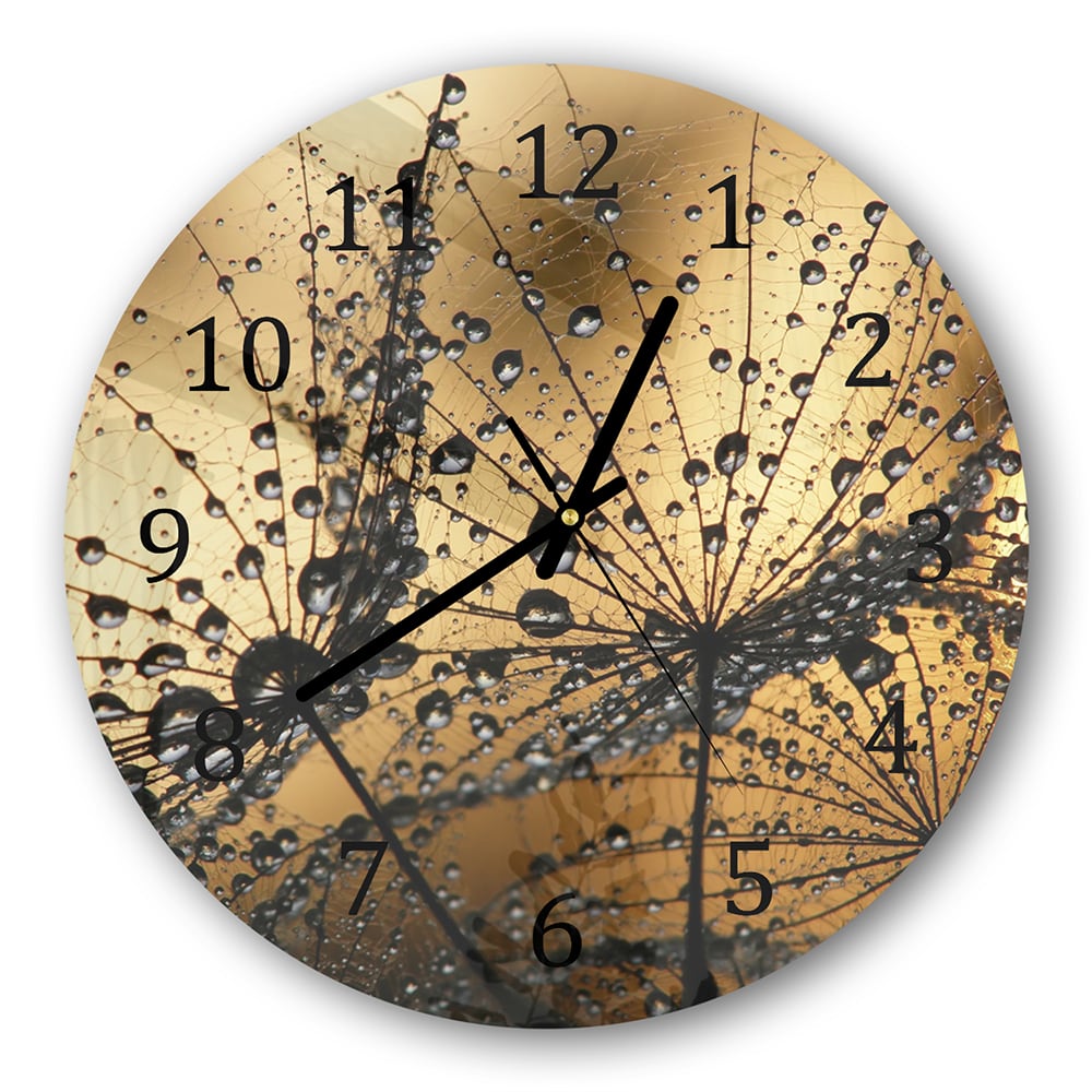 Wanduhr Rund - Nasser Löwenzahnsamen
