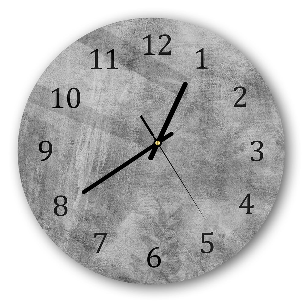 Wanduhr Rund - Graue Wand