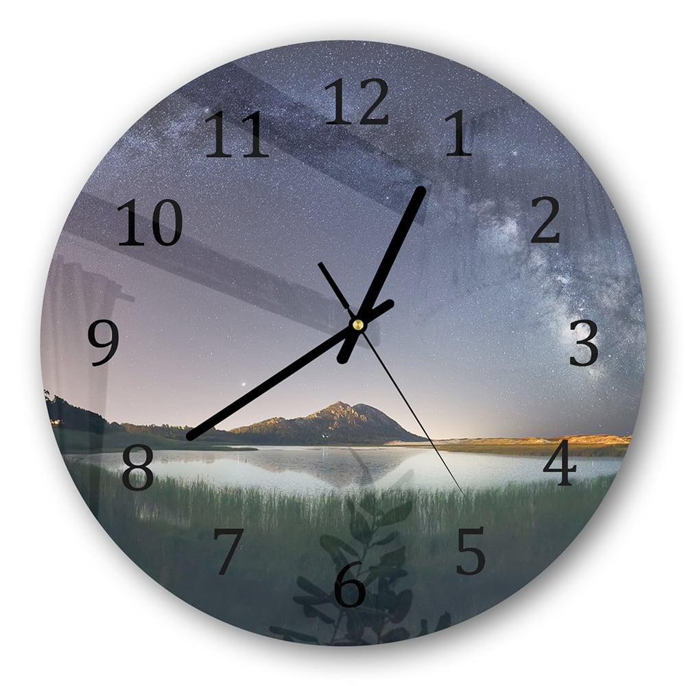 Wanduhr Rund - Milchstraßen-Reflexion
