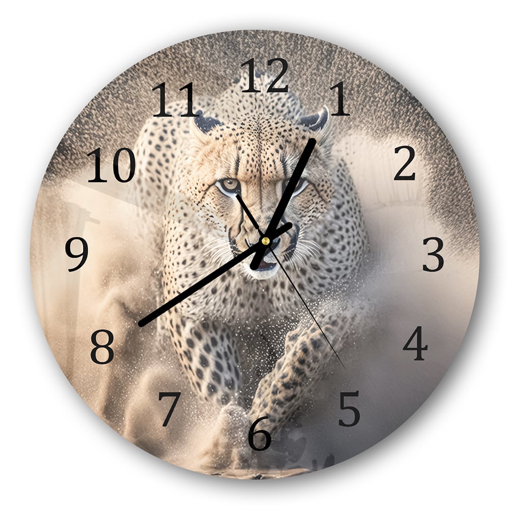 Wanduhr Rund - Gepard
