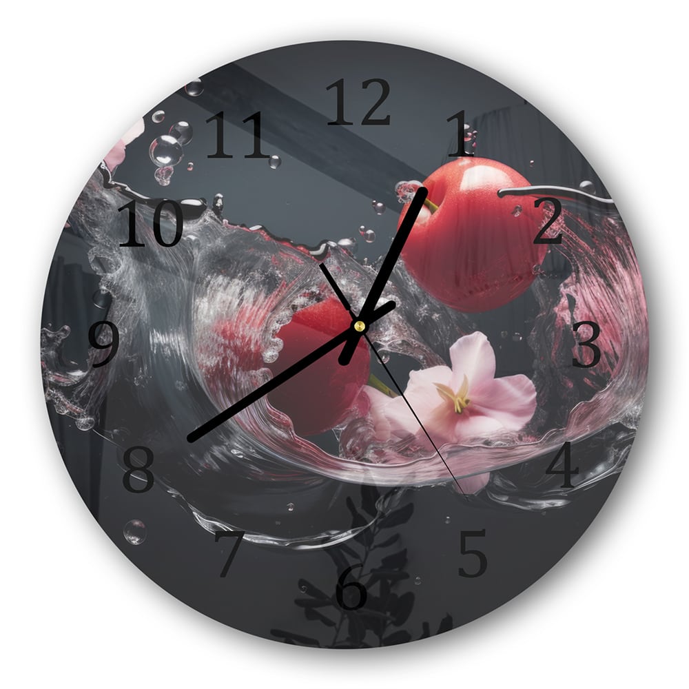 Wanduhr Rund - Tomaten-Splash