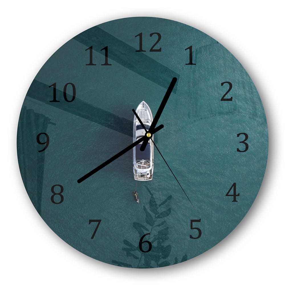 Wanduhr Rund - Jacht im Ozean