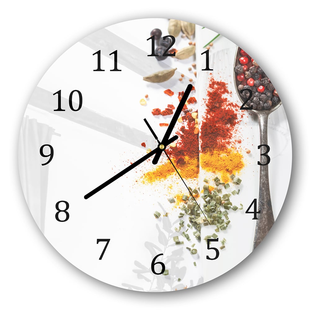 Wanduhr Rund - Palette Gewürze