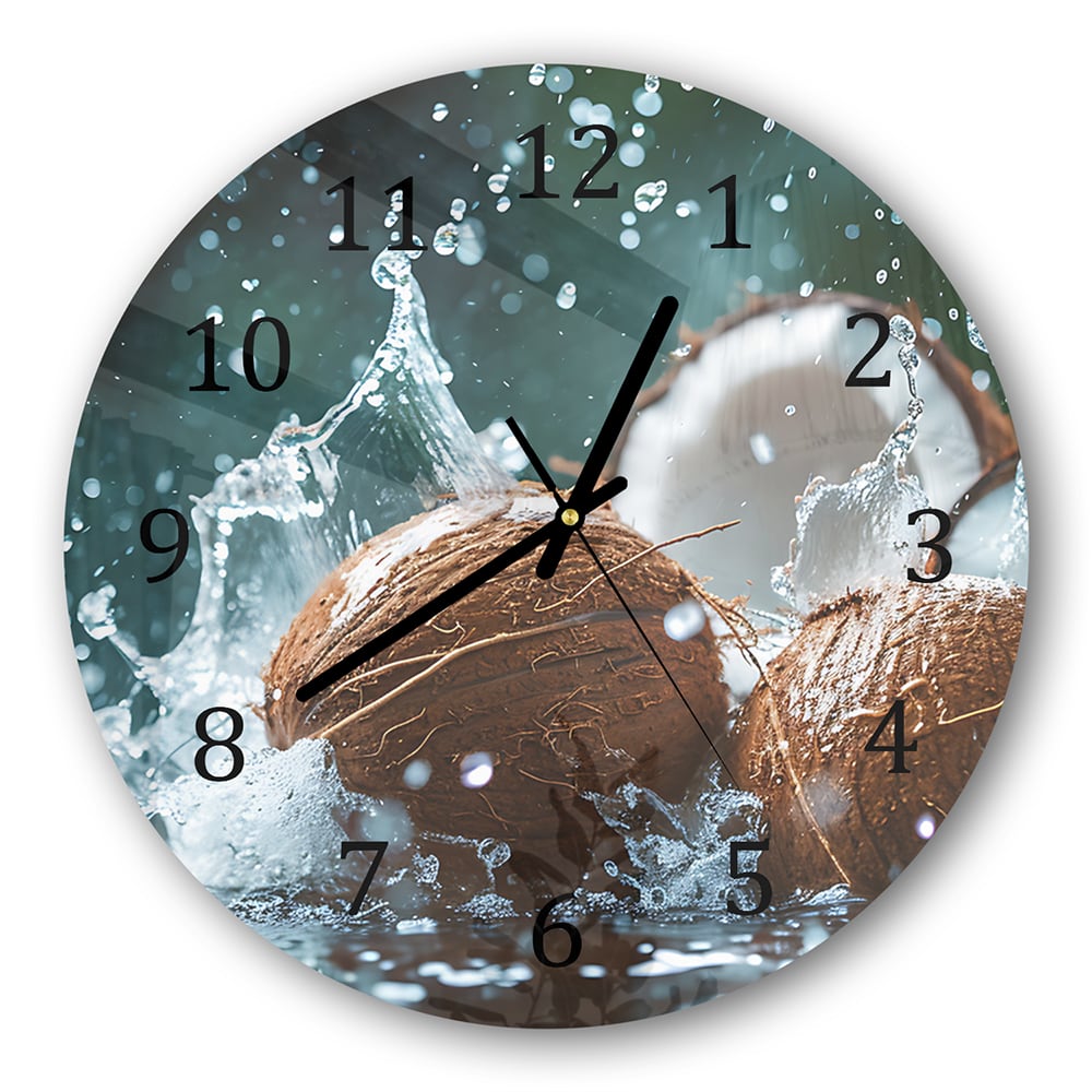 Wanduhr Rund - Kokos-Splash