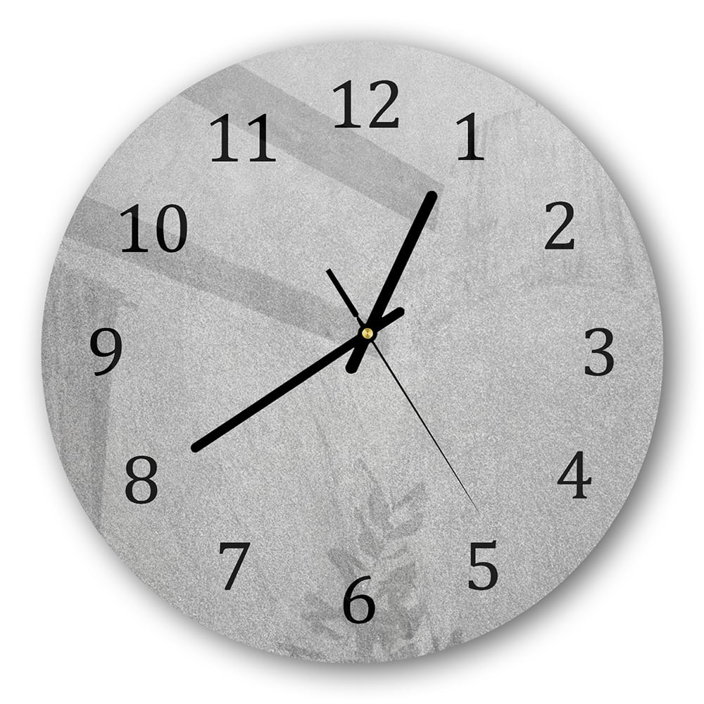 Wanduhr Rund - Graue Betonwand