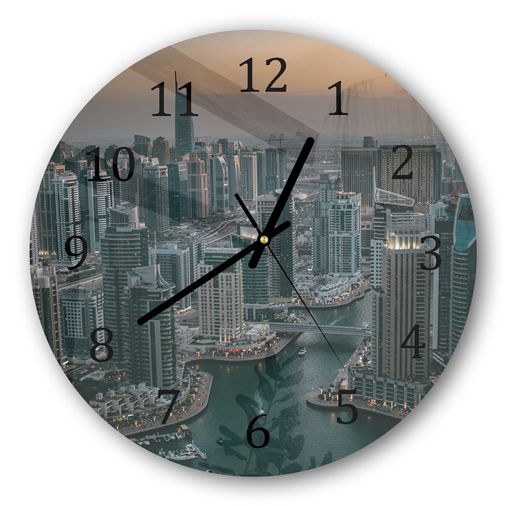 Wanduhr Rund - Dubai Marina