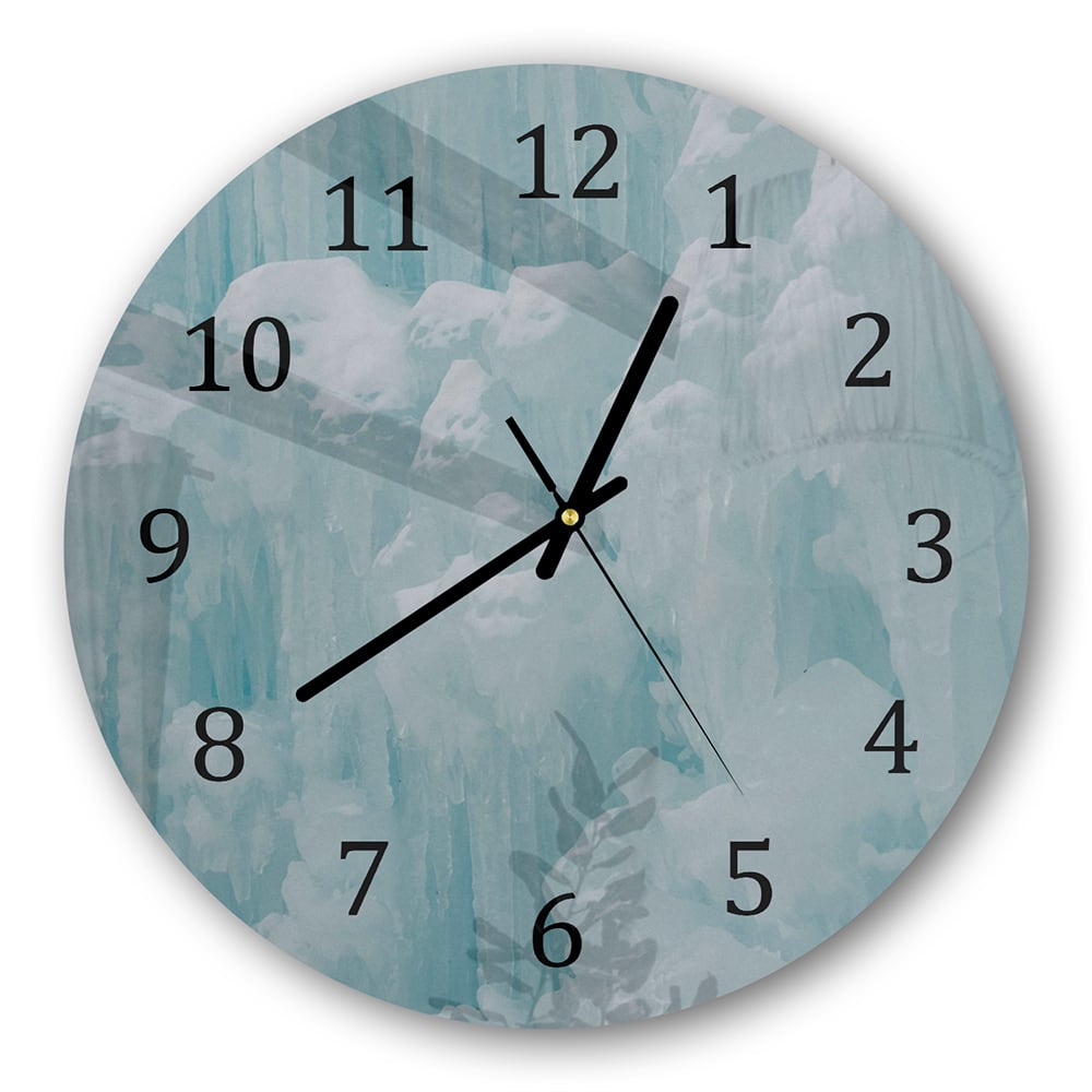 Wanduhr Rund - Natürliche Eisskulpturen