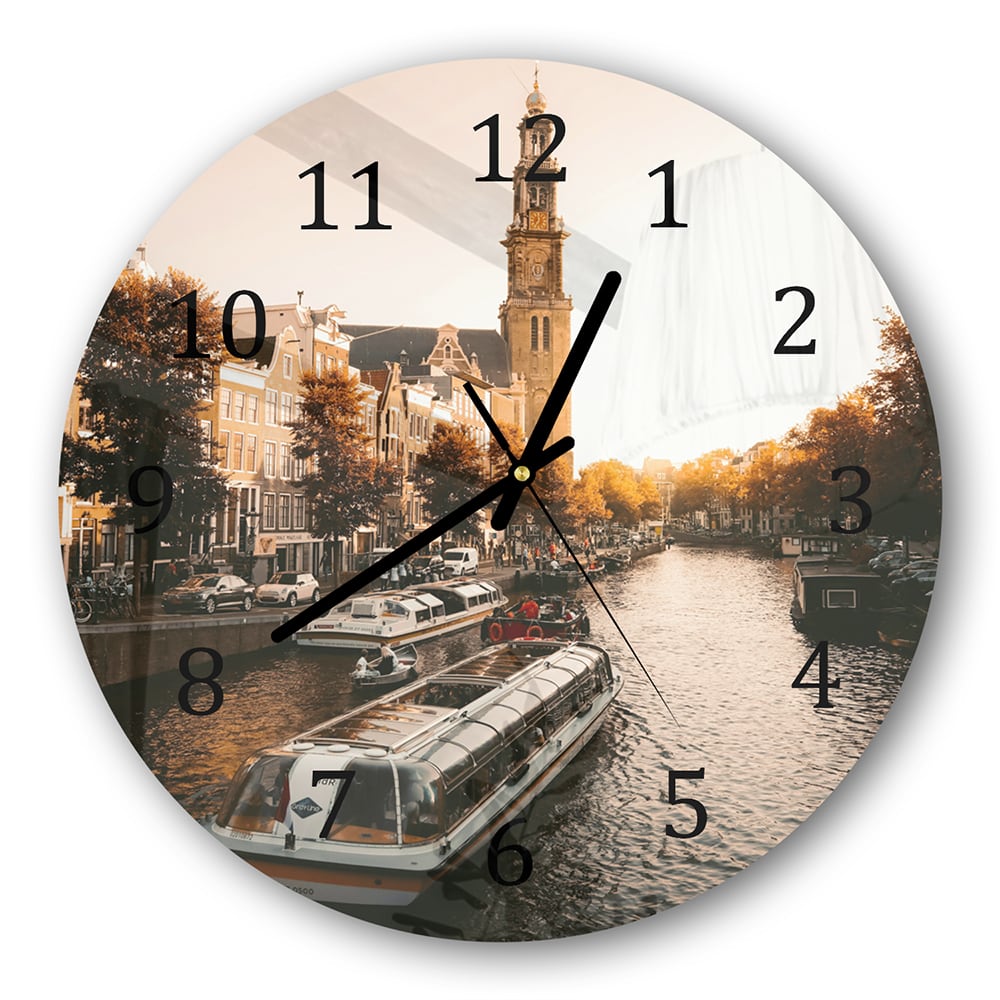 Wanduhr Rund - Amsterdamer Herbst