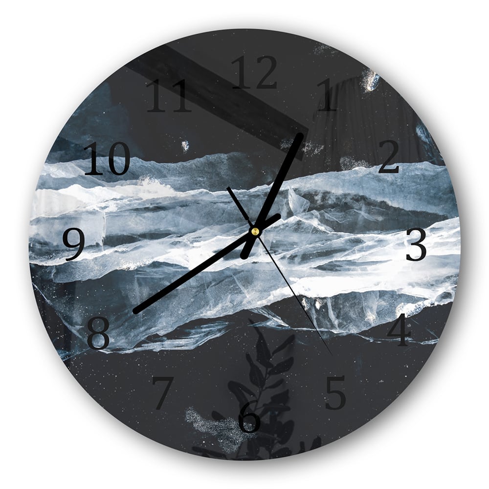 Wanduhr Rund - Gebrochenes Eis