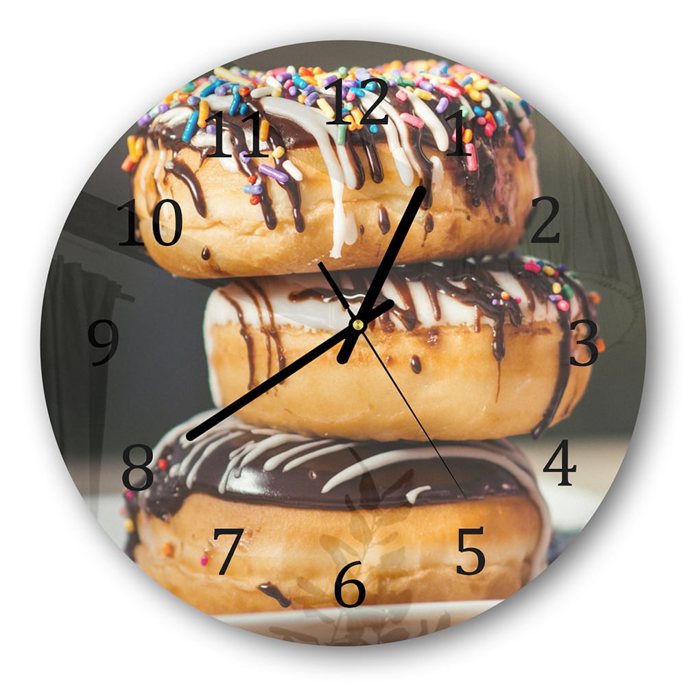 Wanduhr Rund - Donuts