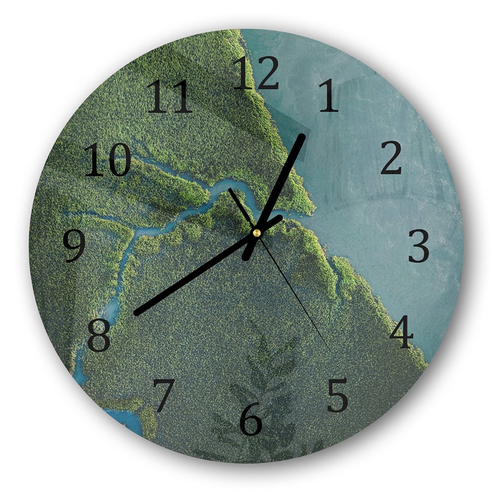 Wanduhr Rund - Mangrovenwald von oben