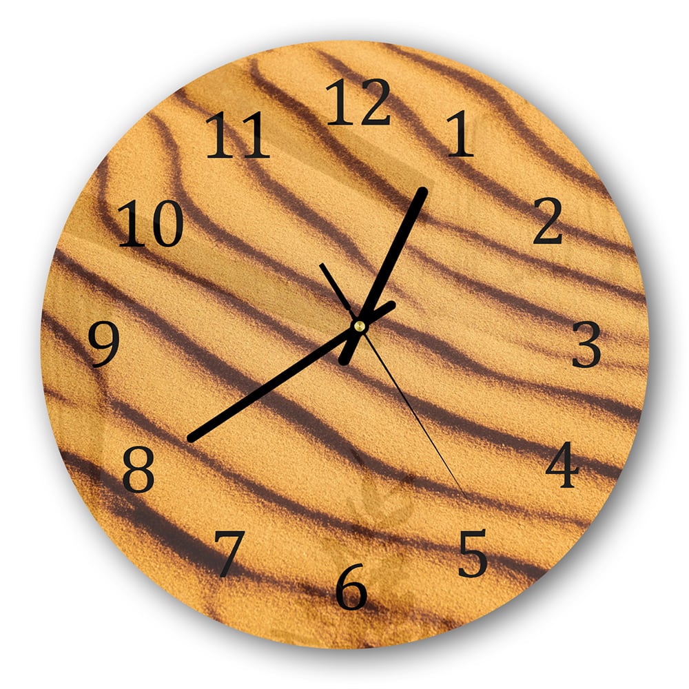 Wanduhr Rund - Geschichteter Sand