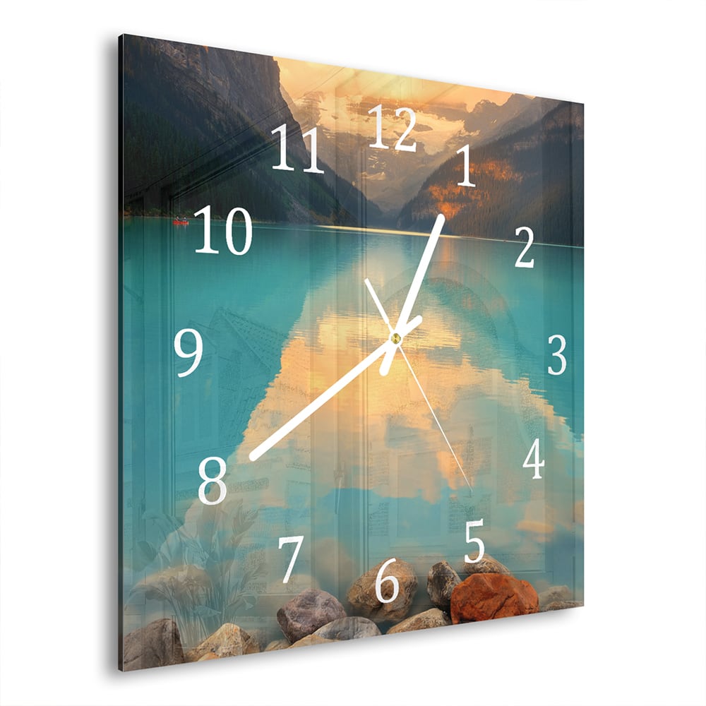 Wanduhr 30x30 - Nationalpark Banff
