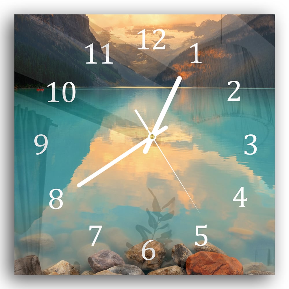 Wanduhr 30x30 - Nationalpark Banff