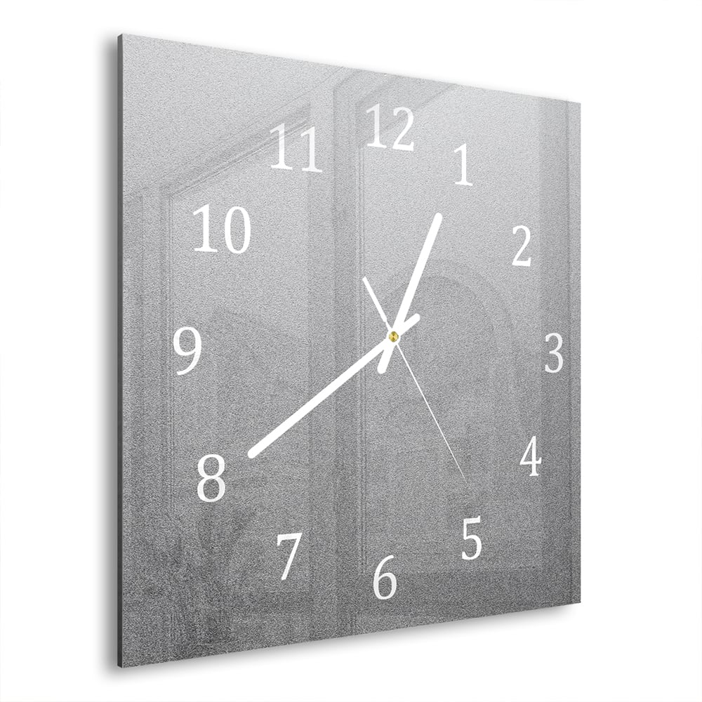 Wanduhr 30x30 - Mattes Silber