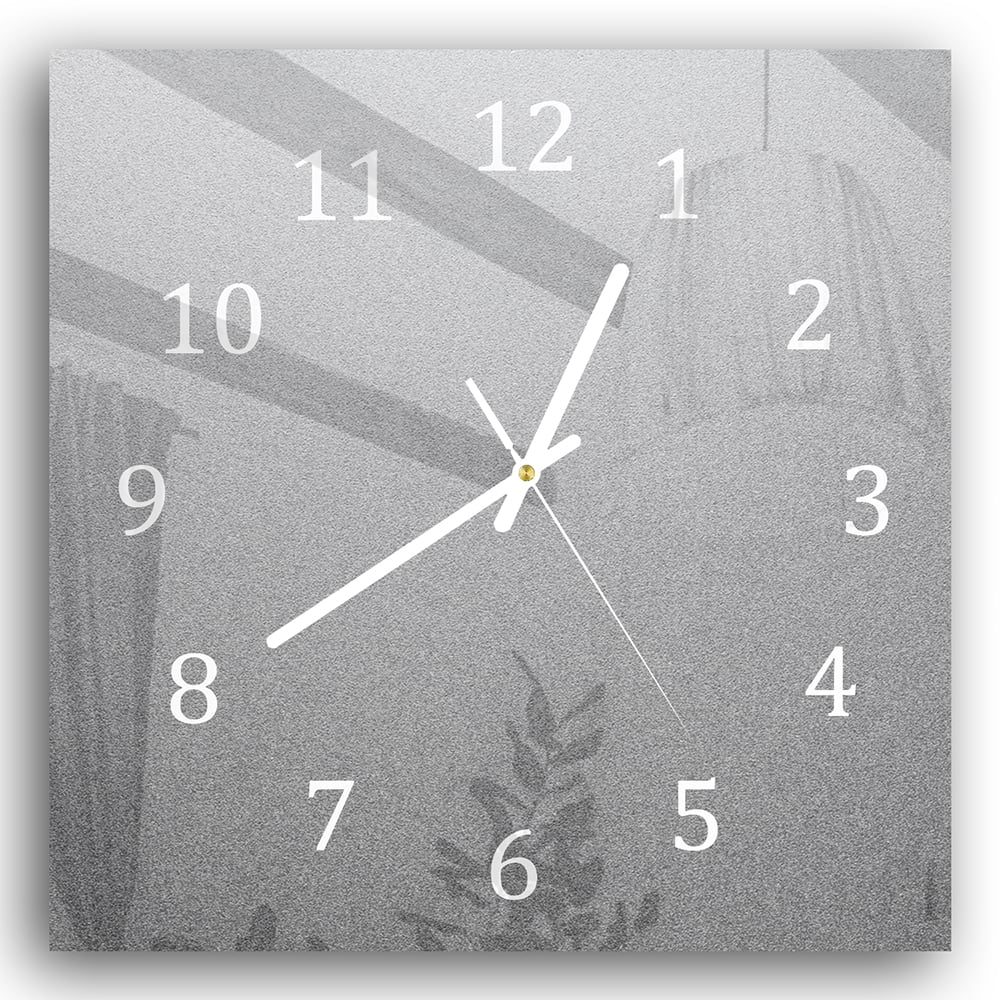 Wanduhr 30x30 - Mattes Silber