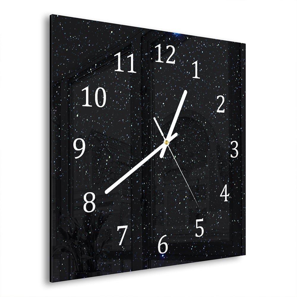 Wanduhr 30x30 - Sternenhimmel