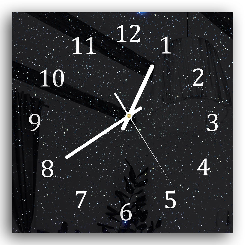 Wanduhr 30x30 - Sternenhimmel