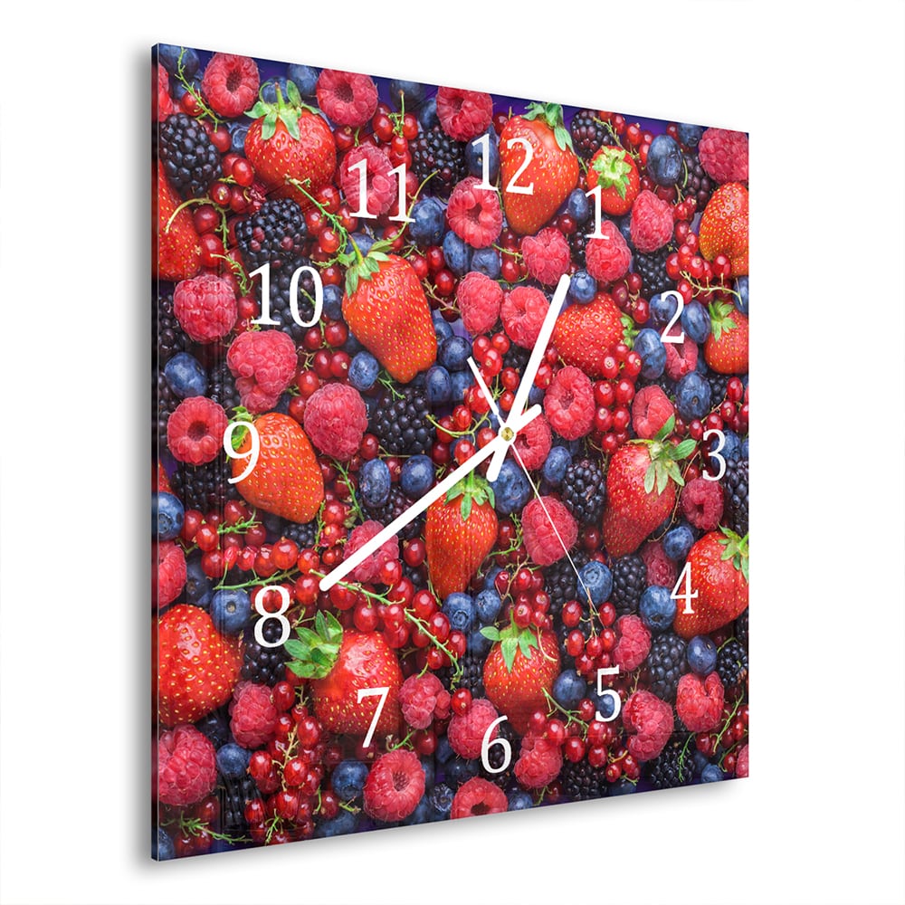 Wanduhr 30x30 - Sommerfrüchte